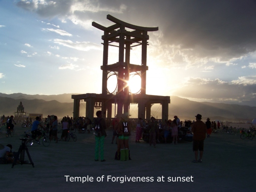 Temple sunset.