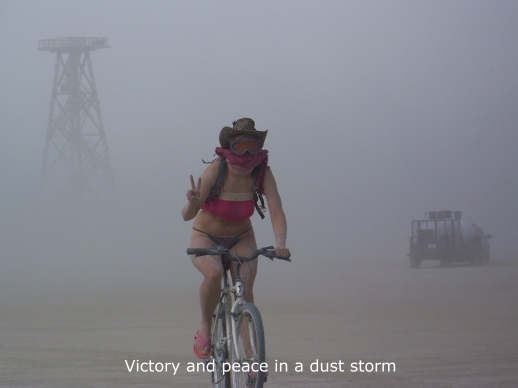 Victory and peace with dust.