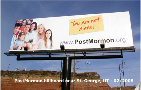 PostMormon.org St. George, Utah billboard February 2008 .