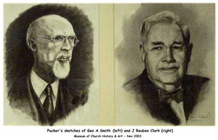 Boyd K Packer sketch of Smith and Clark.