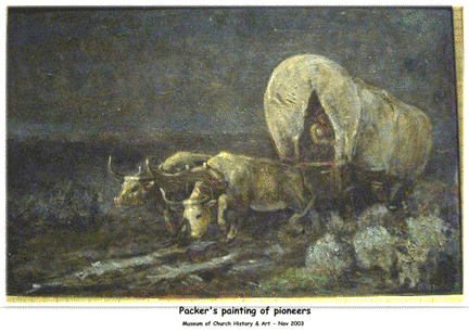 Boyd K Packer oxen pioneer painting.