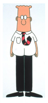 Dilbert at former Mormon job interview.
