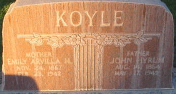 John Koyle's gravestone.