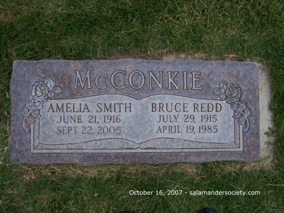 Bruce R McConkie grave marker.