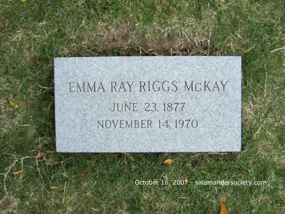 Emma McKay grave marker.