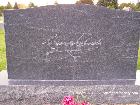 Legrand Richards grave marker signature.