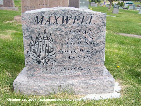 Neal A Maxwell grave marker.
