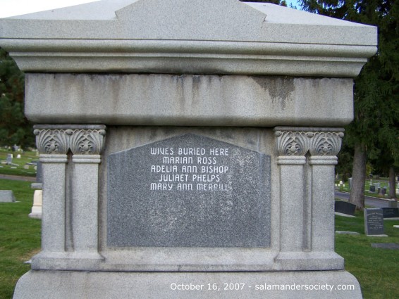 Orson Pratt grave marker west face.