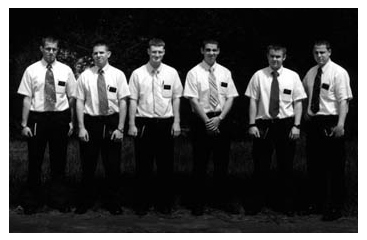 Mormon missionaries thrilled with new garments.