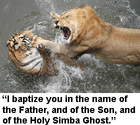 Mormon lions baptism.