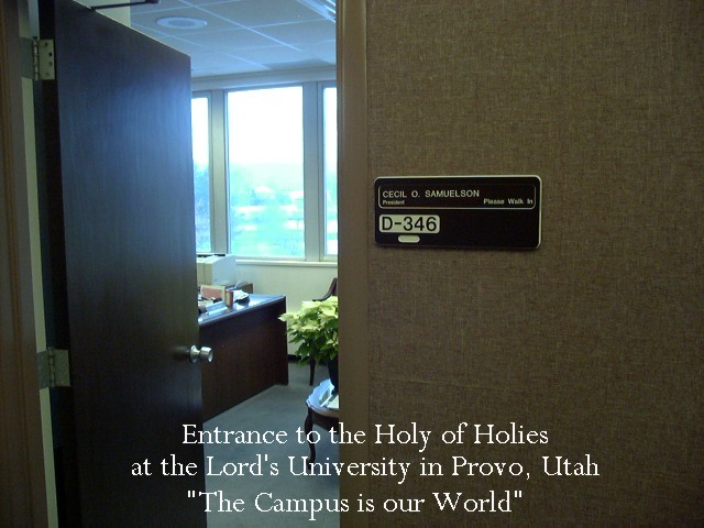Cecil Samuelson BYU office Holy of Holies Provo Utah.