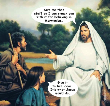 Jesus staff beating.