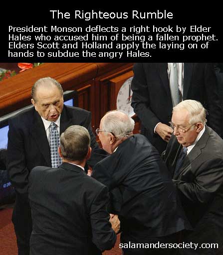 Mormon righteous rumble Thomas Monson.