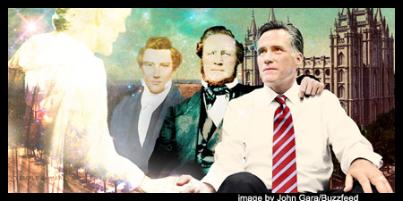 Mitt Romney Angel Moroni by John Gara/Buzzfeed.