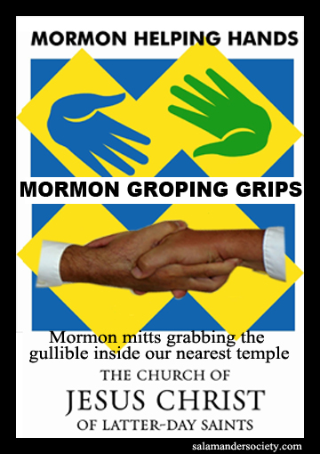 Mormon helping hands, mormon groping grips, mormon temple patriarchal grip.