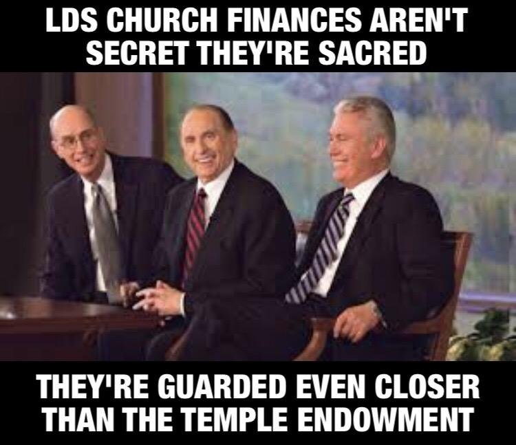 LDS Church finances secret.