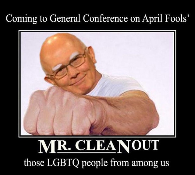 Dallin Oaks LGBTQ punch Mr Clean.