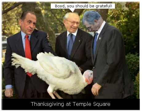 Boyd Packer gratitude for turkey.