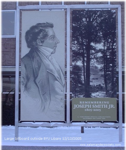 Joseph Smith remember outside Harold B Lee library Dec 2005.