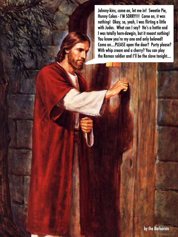 Mormon Jesus knocks.