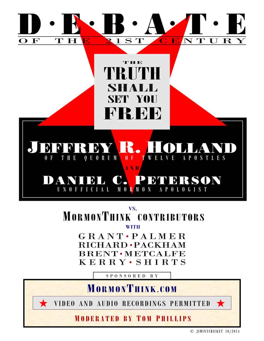 Mormon Think Debate - Daniel C Peterson vs Jeremy Runnells and Tom Phillips.