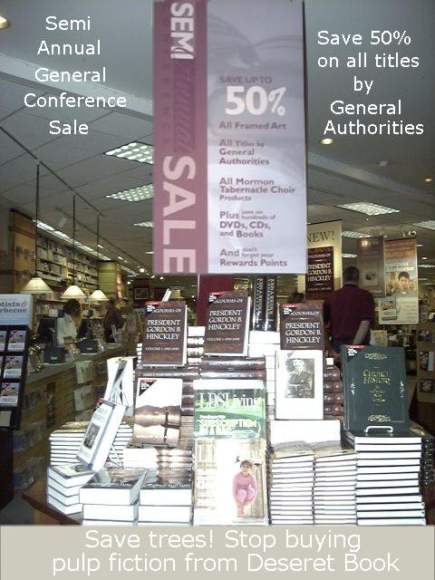 General Conference desperation sales of pulp fiction.