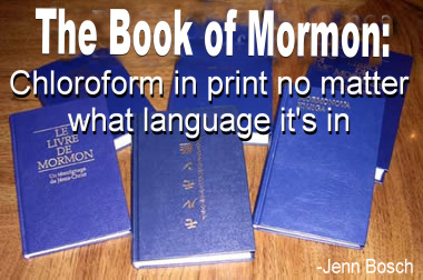 Book of Mormon chloroform in print.