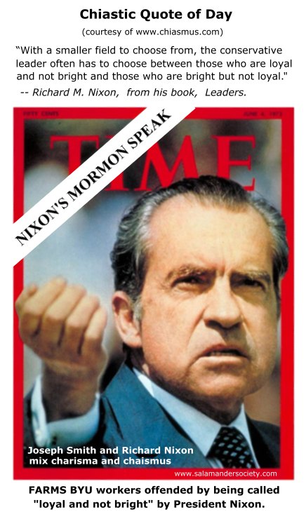 Daniel C Peterson Chiasmus Richard Nixon Mormon Speak.