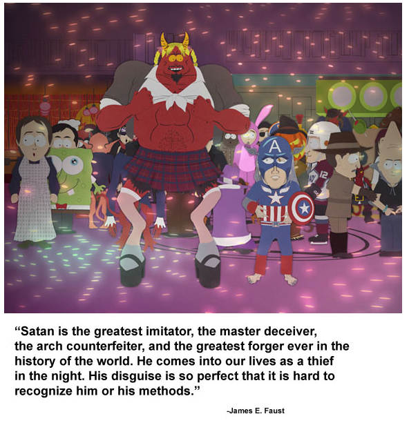 Satan at Mormon Church.