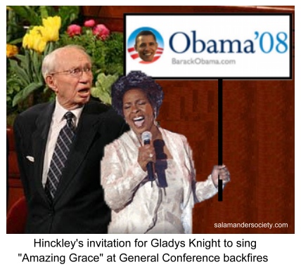 Hinckley's invitation for Gladys Knight to sing Amazing Grace at General Conference backfires.