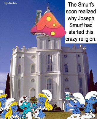 Smurfy Mormon Temple.