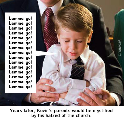 Child demands to be let go in Mormon Church.