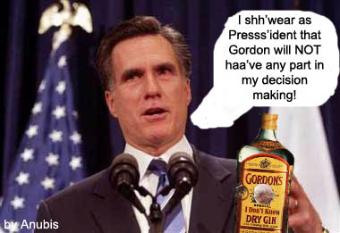 Mitt Romney and Gordon's.