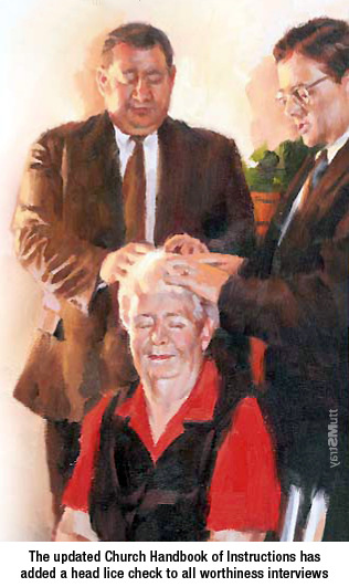 Mormon lice check.