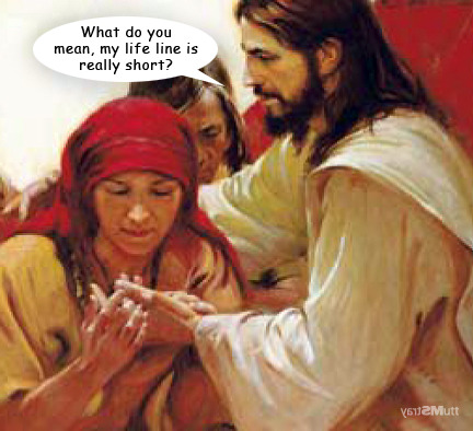 Jesus' short life line.