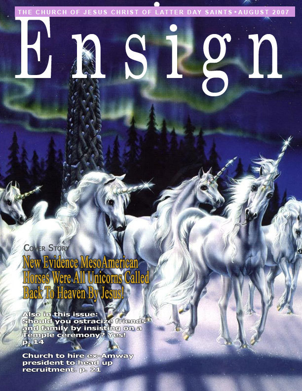 Book of Mormon unicorns on Ensign.