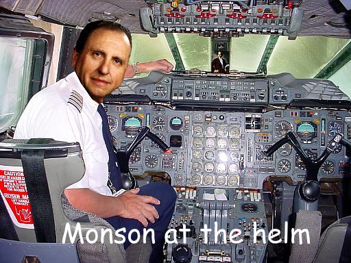 Monson at the helm.