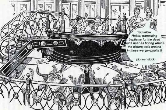 Mormon voyer baptism for dead.