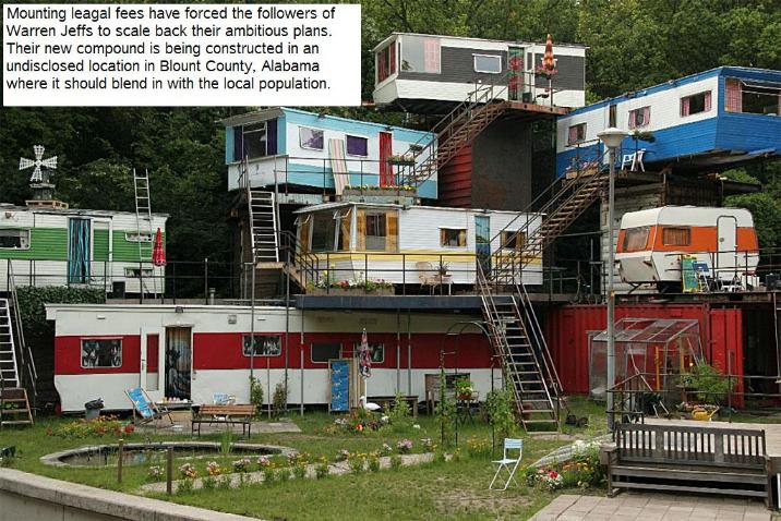 Warren Jeffs trailer city.