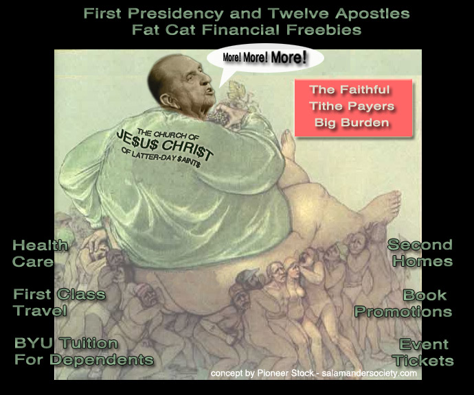 Mormon Tithing Burden, Thomas S Monson wants more.