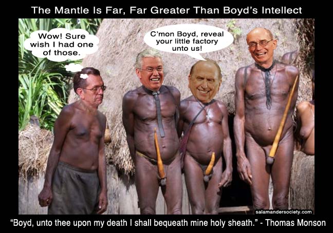 Boyd K Packer, Thomas S Monson, penis sheath, mantle, power grab Mormon prophet, LDS Leadership.
