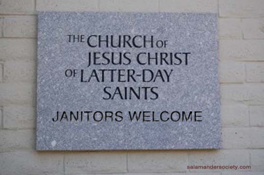 Mormon Visitors - Janitors Welcome.
