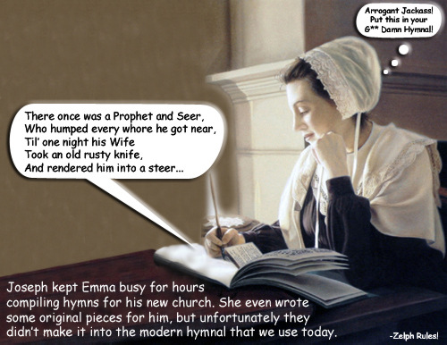 Emma's lost hymns about Joseph Smith's infidelity.
